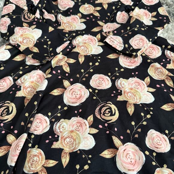 Sparkle in Pink Floral l/s Dress-7/8 - Picture 2 of 5